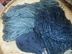 藍染の毛糸