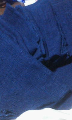 藍のタオル