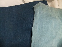 藍染めの綿布